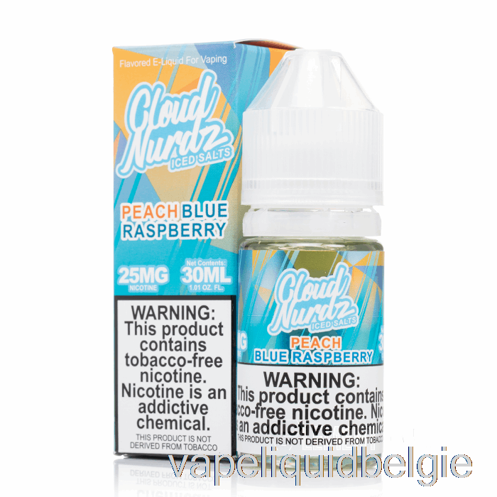 Vape België Ijskoude Perzik Blauwe Razz - Cloud Nurdz Zouten - 30ml 50mg